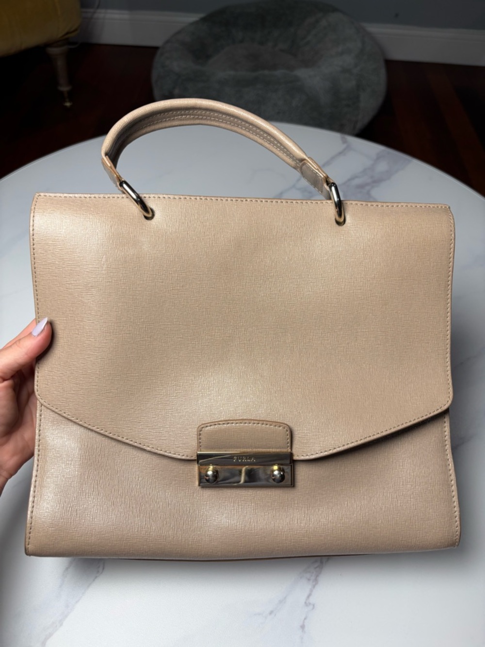 Fula leather satchel crossbody purse